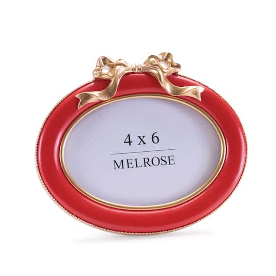 Melrose Red Oval Bow Photo Frames Set